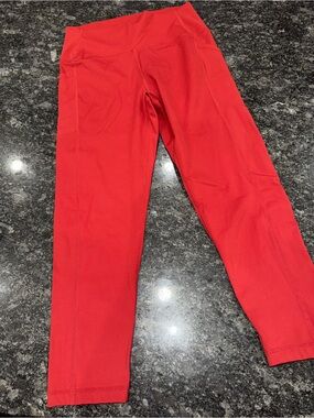 Dark Red Zyia Athletic Leggings